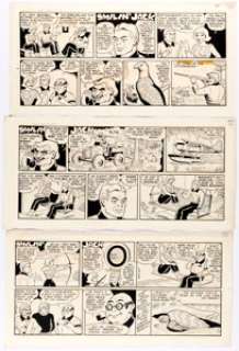  - Zack Mosley Smilin‘ Jack Sunday Comic Strip Original Art Group of 5 Consecutive Episodes (News Syndicate Co., Inc.... (Total: 5 Original Art)