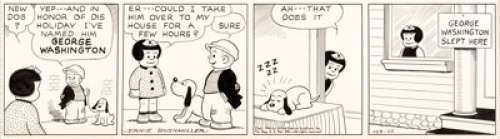 Ernie Bushmiller Nancy Daily Comic Strip Original Art dated 1-22-46 (United Feature Syndicate, 1946).... | Heritage