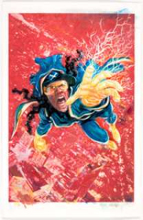 Kyle Baker - Static Shock Illustration Original Art (undated).... | Heritage
