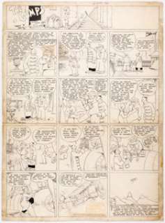 Sidney Smith The Gumps Sunday Comic Strip Original Art dated 6-20-26 (Chicago Tribune, 1926). Chester Gump goes on -