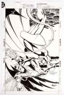 Graham Nolan - Batman Specialty Illustration Original Art (1994). A dueling scene of a classic Darknight Detective - | Heritage