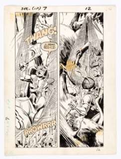 Steve Geiger and Kyle Baker Sectaurs: Pinsor and Battle Beetle Promo In-Pack Comic Book #7 Page 12 Original Art -