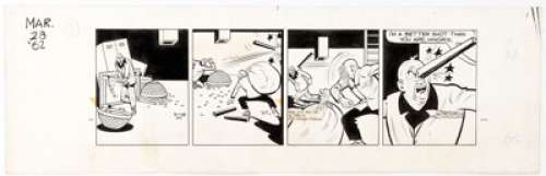 Chester Gould Dick Tracy Daily Comic Strip Original Art dated 3-28-62 (Chicago Tribune Syndicate, 1962). Dick - | Heritage