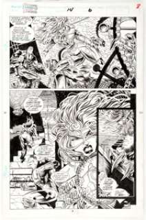 Steven Butler and Jimmy Palmiotti Silver Sable and the Wild Pack #14 Story Page 6 Original Art (Marvel, 1993). -