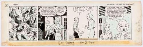 Milton Caniff | Terry and the Pirates Daily Comic Strip Original Art dated 7-23-36 (Chicago Tribune, 1936). | Heritage