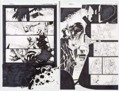 Marcelo Ferreira and Robert Poggi - Morbius #1 Story Pages 11 and 13 (Marvel, 2019).