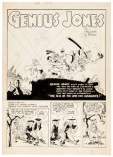 Stan Kaye - Adventure Comics #79 Complete 8-Page Story Genius Jones Original Art (DC, 1942).