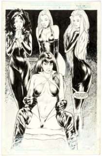 Louis Small Jr. and Caesar - Vampirella Strikes ! #6 Splash Page 2 Original Art (Harris, 1996).