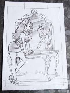 Walthéry, François | Projet de couverture original  - Dans la peau d’une femme | Catawiki