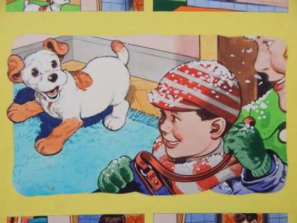 McNeill, Hugh | 4x Original page in colour  - Paddy Paws the Puppy  - (1966) | Catawiki