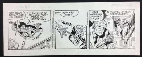 Marvel Comics | Spider-man  - Original Art Plate  - Daily Strip  - Stan Lee  - Larry Lieber (2001) | Catawiki