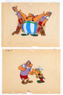 Uderzo Studios | Astérix, ensemble de 2 cellos à l’encre de… | AZ auction