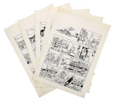 Craenhals - Lot 372 - Les 4 As, ensemble des 46 planches (histoire…