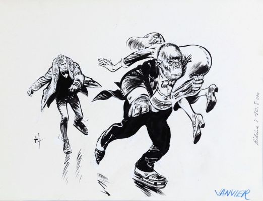 Follet | Edmund Bell, illustration à l’encre de Chine et… | AZ auction