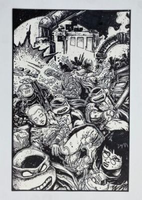 TMNT #95 KEVIN EASTMAN’S ORIGINAL COMIC COVER ART 1ST APPEARANCE OF JENNIKA | eBay US (Buy It Now)
