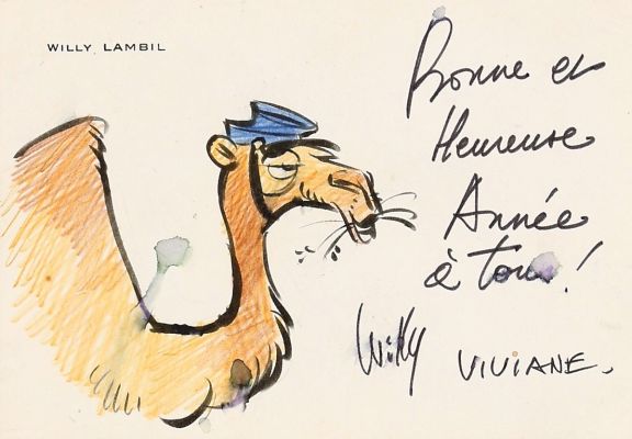 Lambil | Les Tuniques Bleues, illustration au feutre… | AZ auction