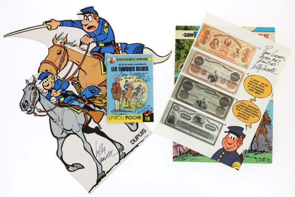 Lambil | Les Tuniques bleues : tome 27 avec la planche à… | AZ auction