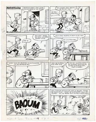 Francis | Lot 86 - Marc Lebut, planche-gag à l’encre de Chine… | AZ auction