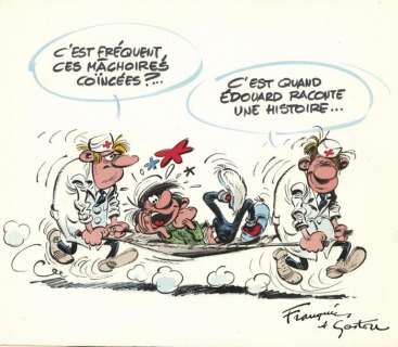 ANDRÉ FRANQUIN GASTON Illustration originale réalisée en 1969 pour l’anniversaire... | Daniel Maghen Enchères