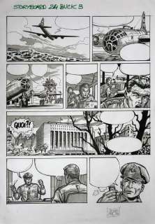 ARROYO Jean Michel  - Buck Danny  - Travail de storyboard pour la planche 24 d’une [...] | Vermot et Associés