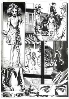 DANIELE BIGLIARDO - Original page for Il Commissario Ricciardi by Maurizio de Giovanni. Cm. 30x41. Ink. Mint. Code 1381.