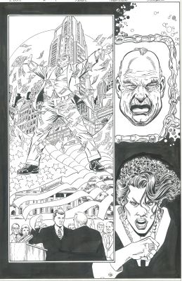 George Perez I-Bots #2 Pg 7 Original Art Bill Clinton Excellent ! | East Bay Comics