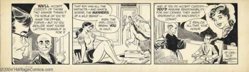 Bob Lubbers - Original Comic Strip Art for Long Sam daily dated 10-16-56 (United Feature Syndicate, 1956). Purvis - | Heritage