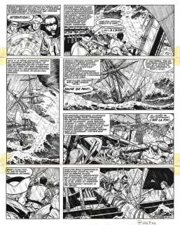 Planche originale 12 du tome 13 de BARBE-ROUGE - Barbe-Rouge Ã  la rescousse - par Victor HUBINON