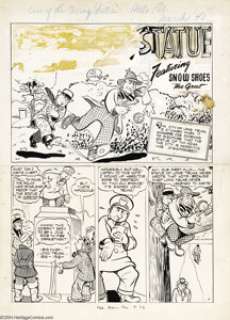 Art Gates - Hello Pal Comics #2 Complete 5-page Story "Case of the Missing Statue, featuring Snow Shoes the -