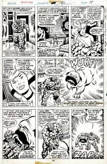 Chic Stone, John Buscema - Fantastic Four #160 P 15 (The Thing, Quick Silver, Crystal, & Lockjaw!) 1975