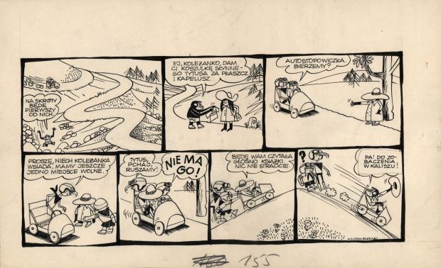 Henryk Jerzy Chmielewski (Papcio Chmiel) | Tytus, Romek i A’Tomek, plansza przedksiążeczkowa, Dni Kultury, strona 2 | Galeria Komiksu