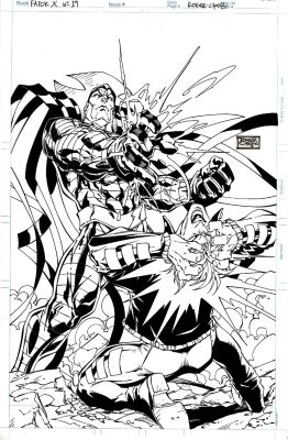 Roger Cruz - X-Factor #19 Cover (X-Man Battles Mr. Sinister!) 1998