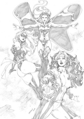 Rogue, Ms Marvel and Storm (11"x17"by Gardenio - Ed Benes Studio | eBay US
