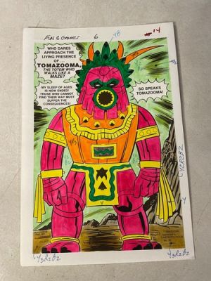 TOMAZOOMA from FANTASTIC FOUR art original comic color guide 1980 TOTEM ROBOT | eBay US (Buy It Now)