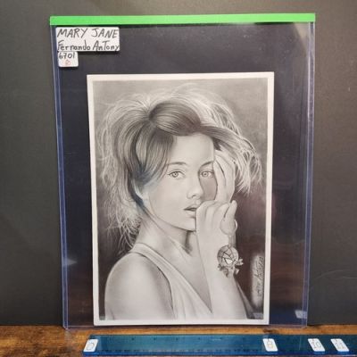1706 . original 8x12 drawn 1/1 art sketch of mary jane / spider-man (B) | eBay US (Buy It Now)