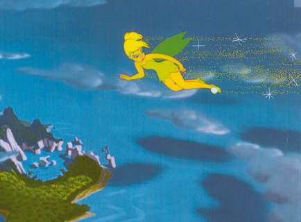 Peter Pan Studio Disney, 1953. Trois cellulos originaux de la fée Clochette | Rossini