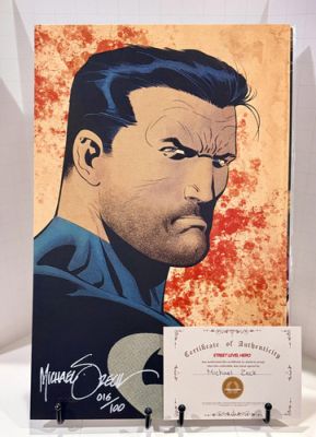 Michael Zeck Signed Street Level Hero Lmtd Edition 16 of only 100 Art Piece Rare | eBay US (Buy It Now)