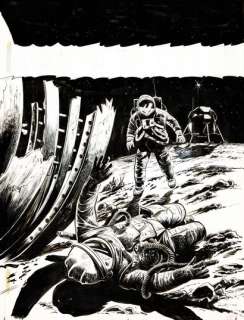 Albert WEINBERG - lot 514 - Dan Cooper, Apollo appelle Soyouz, couverture originale Ã …