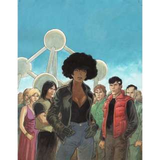 Olivier Ta Dit Taduc (Né En 1962) | Affiche de la bande dessinée Comic Strip Festival de Bruxelles 2024. Encre pigmentée noire japonaise sur papier aquarelle chinois (Baohong).... | HVMC