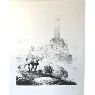 Mallie Vincent (Né En 1973) | Ténébreuse – Hubert et Vincent Mallié Edition Dupuis 2021-2022 Illustration originale. Encre, signé 69 x 50 cm Reprise d’une case... | HVMC