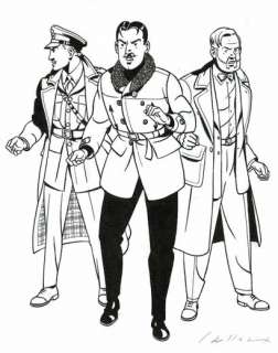 Christian Cailleaux - lot 249 - Blake et Mortimer, dessin original Ã  l‘encre de chine…