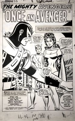 John Romita Sr Don Heck | Avengers 23 Page 1 Splash | Panel Page Art