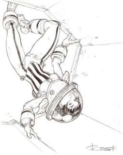 Philippe Buchet - lot 244 - Sillage, Q.H.I, couverture originale Ã  l‘encre de…