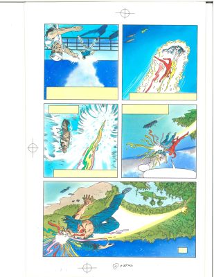 Solar Man Of The Atom #4 Pg 11 Early Valiant Bob Layton w/ Color Guide Very Rare | East Bay Comics