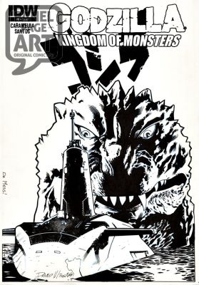David Messina | Godzilla Kingdom of Monsters 9 Cover | Panel Page Art