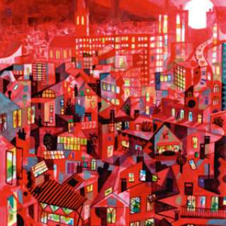 Brecht Evens - Paris, Crépuscule, sérigraphie sur vélin en 2015.