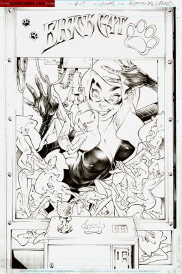 Alexander Lozano | Covers / Pinups Issue Black Cat # 1 Page Cover | Kwan Chang