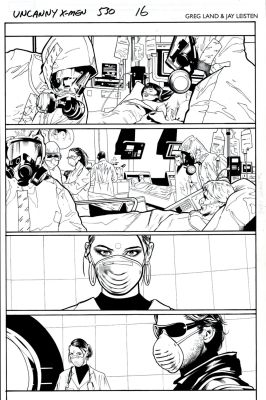 Greg Land Jay Leisten | Uncanny X-Men #530 P 16 (A True Pandemic Page!) 2010 | Romitaman