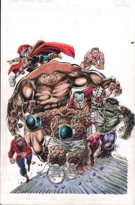 Ron Wilson | Marvel Two-in-One Annual #7 Color Cover Reinterpretation - Signed | Anthony’s Comic Book Art