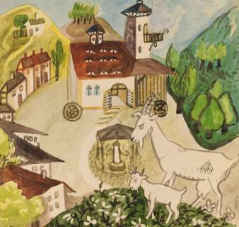 Mieczysław Piotrowski (1910 - 1977) | Mieczysław Piotrowski | Kozica i małe, ilustracja | Desa Unicum